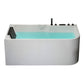 Modern White Rectangle Acrylic Bathtub Back to Wall with Drain Bath Tub Clearhalo 'Bathroom Remodel & Bathroom Fixtures' 'Bathtubs' 'Home Improvement' 'home_improvement' 'home_improvement_bathtubs' 'Showers & Bathtubs' 6402124