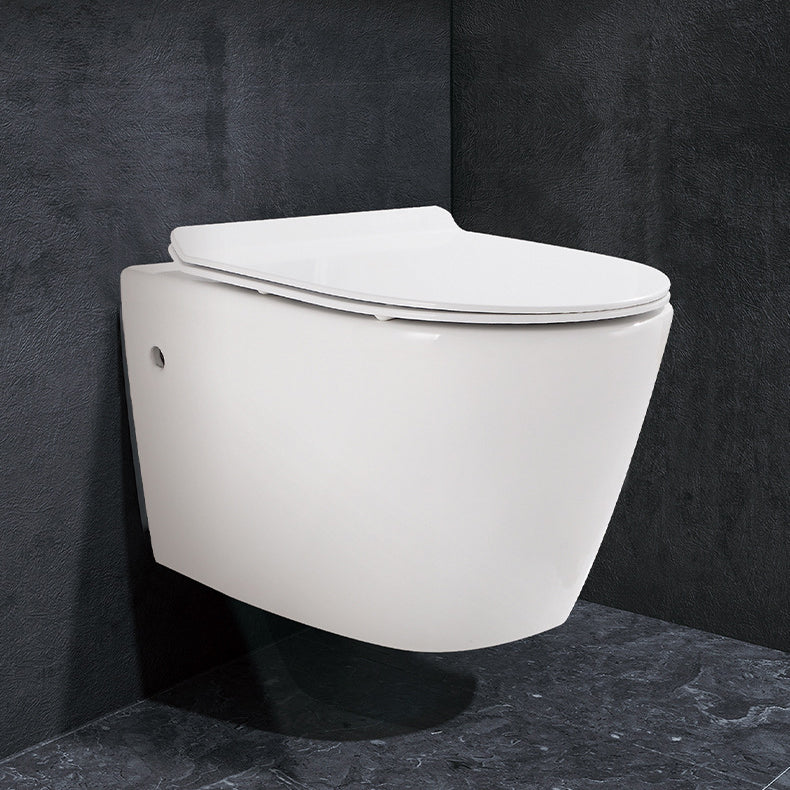 Modern Wall Mount Toilet All-In-One Porcelain Single Flush Toilet Bowl 15"L x 21"W x 14"H Clearhalo 'Bathroom Remodel & Bathroom Fixtures' 'Home Improvement' 'home_improvement' 'home_improvement_toilets' 'Toilets & Bidets' 'Toilets' 6402166