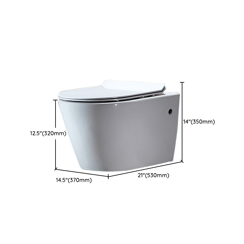 Modern Wall Mount Toilet All-In-One Porcelain Single Flush Toilet Bowl Clearhalo 'Bathroom Remodel & Bathroom Fixtures' 'Home Improvement' 'home_improvement' 'home_improvement_toilets' 'Toilets & Bidets' 'Toilets' 6402178