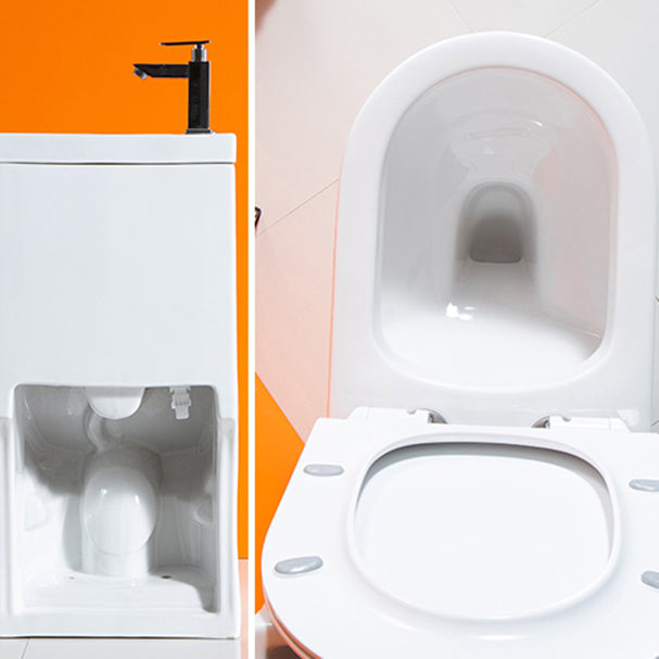 Modern Floor Mount Toilet Bowl Elong Toilet with Seat for Bathroom Clearhalo 'Bathroom Remodel & Bathroom Fixtures' 'Home Improvement' 'home_improvement' 'home_improvement_toilets' 'Toilets & Bidets' 'Toilets' 6402208