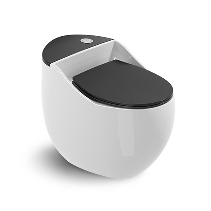 Modern Floor Mount Toilet Bowl One Piece Toilet with Seat for Bathroom Black White Clearhalo 'Bathroom Remodel & Bathroom Fixtures' 'Home Improvement' 'home_improvement' 'home_improvement_toilets' 'Toilets & Bidets' 'Toilets' 6402217