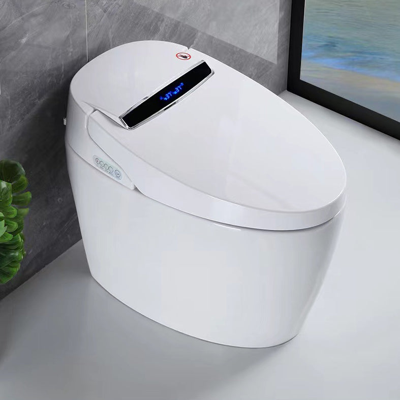 Modern Siphon Jet White Urine Toilet Wall Hung Flush Toilet with Toilet Seat Automatic Lid( Top Configuration) 12" Clearhalo 'Bathroom Remodel & Bathroom Fixtures' 'Home Improvement' 'home_improvement' 'home_improvement_toilets' 'Toilets & Bidets' 'Toilets' 6402271