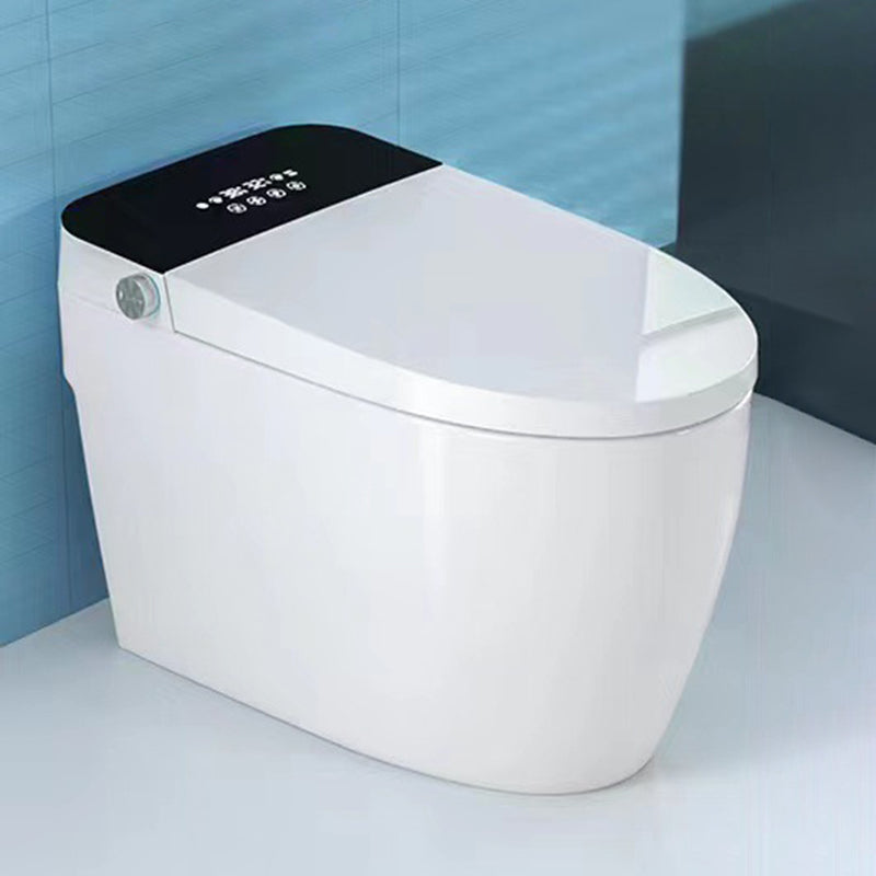 Contemporary One Piece Toilet Concealed Tank Toilet Bowl with Slow Close Seat for Washroom Automatic Lid 12" Clearhalo 'Bathroom Remodel & Bathroom Fixtures' 'Home Improvement' 'home_improvement' 'home_improvement_toilets' 'Toilets & Bidets' 'Toilets' 6402334