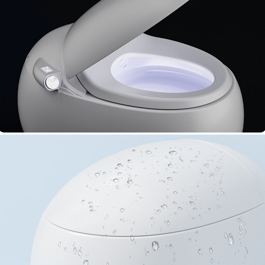 Contemporary One Piece Toilet Concealed Tank Toilet Bowl with Slow Close Seat for Washroom Clearhalo 'Bathroom Remodel & Bathroom Fixtures' 'Home Improvement' 'home_improvement' 'home_improvement_toilets' 'Toilets & Bidets' 'Toilets' 6402343