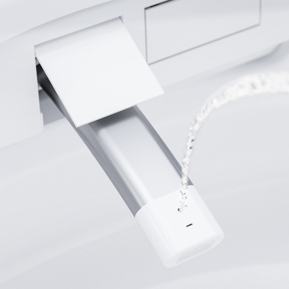 Contemporary One Piece Toilet Concealed Tank Toilet Bowl with Slow Close Seat for Washroom Clearhalo 'Bathroom Remodel & Bathroom Fixtures' 'Home Improvement' 'home_improvement' 'home_improvement_toilets' 'Toilets & Bidets' 'Toilets' 6402344