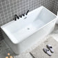 Rectangle Modern White Acrylic Bathtub Back to Wall with Drain and Massage Device Bath Tub Clearhalo 'Bathroom Remodel & Bathroom Fixtures' 'Bathtubs' 'Home Improvement' 'home_improvement' 'home_improvement_bathtubs' 'Showers & Bathtubs' 6402507