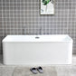 Rectangle Modern White Acrylic Bathtub Back to Wall with Drain and Massage Device Bath Tub Clearhalo 'Bathroom Remodel & Bathroom Fixtures' 'Bathtubs' 'Home Improvement' 'home_improvement' 'home_improvement_bathtubs' 'Showers & Bathtubs' 6402515