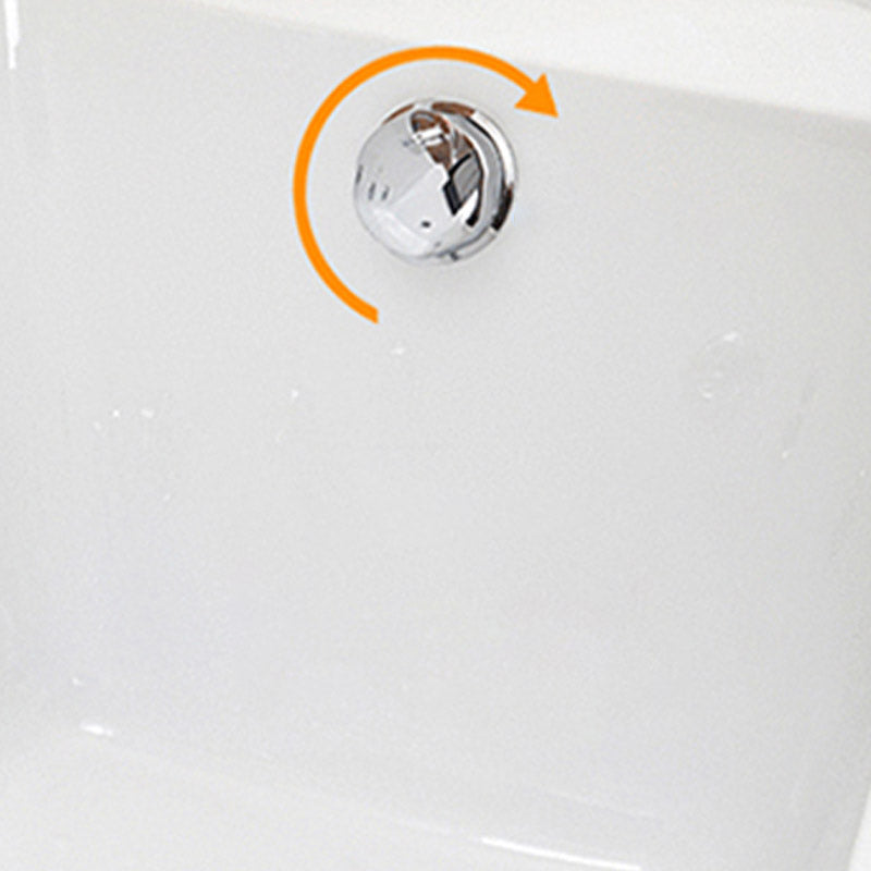 Modern White Acrylic Bathtub Rectangle Freestand Soaking Bathtub with Drain Bath Tub Clearhalo 'Bathroom Remodel & Bathroom Fixtures' 'Bathtubs' 'Home Improvement' 'home_improvement' 'home_improvement_bathtubs' 'Showers & Bathtubs' 6402886