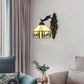 Lodge Stained Glass Wall Lighting with Curved Arm Single Light Mini Wall Mount Light Beige Clearhalo 'Industrial' 'Middle century wall lights' 'Tiffany wall lights' 'Tiffany' 'Wall Lamps & Sconces' 'Wall Lights' Lighting' 6404