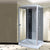 Rectangle Framed Shower Stall Corner Single Sliding Shower Stall Black-Silver 47.2"L x 35.4"W x 86.6"H Right Clearhalo 'Bathroom Remodel & Bathroom Fixtures' 'Home Improvement' 'home_improvement' 'home_improvement_shower_stalls_enclosures' 'Shower Stalls & Enclosures' 'shower_stalls_enclosures' 'Showers & Bathtubs' 6407812