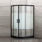 Corner Round Framed Shower Kit Double Sliding Double Sliding Shower Kit Striped Clearhalo 'Bathroom Remodel & Bathroom Fixtures' 'Home Improvement' 'home_improvement' 'home_improvement_shower_stalls_enclosures' 'Shower Stalls & Enclosures' 'shower_stalls_enclosures' 'Showers & Bathtubs' 6407849