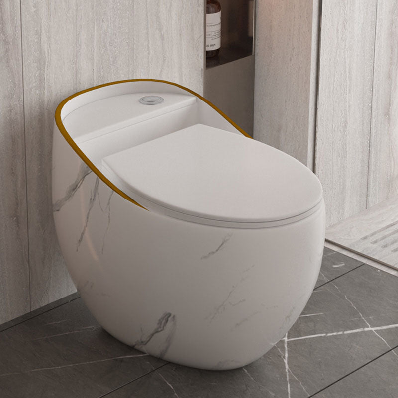 Concealed Tank Toilet Modern Siphon Jet One-Piece Toilet with Slow Close Seat White Gray Toilet Only Clearhalo 'Bathroom Remodel & Bathroom Fixtures' 'Home Improvement' 'home_improvement' 'home_improvement_toilets' 'Toilets & Bidets' 'Toilets' 6415693