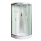 Double Sliding Shower Stall Semi-Frameless 82.5" H Shower Stall in White Clearhalo 'Bathroom Remodel & Bathroom Fixtures' 'Home Improvement' 'home_improvement' 'home_improvement_shower_stalls_enclosures' 'Shower Stalls & Enclosures' 'shower_stalls_enclosures' 'Showers & Bathtubs' 6415911