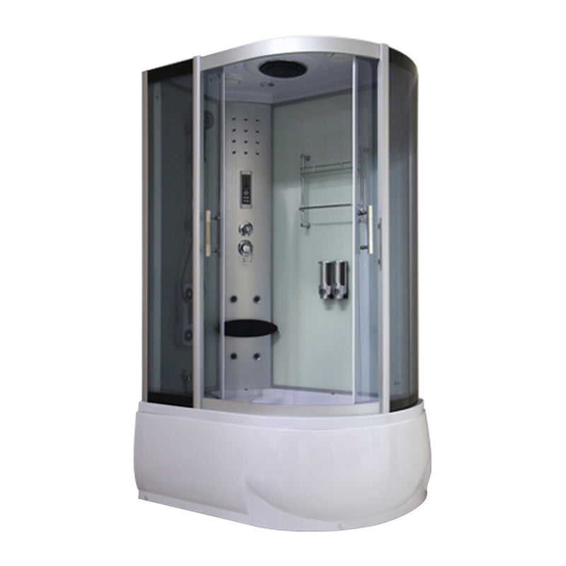 Double Sliding Tub & Shower Kit Home Tempered Glass Tub & Shower Kit Clearhalo 'Bathroom Remodel & Bathroom Fixtures' 'Home Improvement' 'home_improvement' 'home_improvement_shower_stalls_enclosures' 'Shower Stalls & Enclosures' 'shower_stalls_enclosures' 'Showers & Bathtubs' 6415942