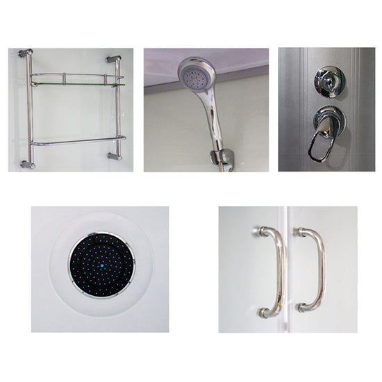 Double Sliding Tub & Shower Kit Home Tempered Glass Tub & Shower Kit - Clearhalo