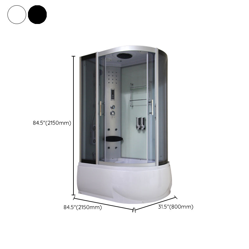 Double Sliding Tub & Shower Kit Home Tempered Glass Tub & Shower Kit Clearhalo 'Bathroom Remodel & Bathroom Fixtures' 'Home Improvement' 'home_improvement' 'home_improvement_shower_stalls_enclosures' 'Shower Stalls & Enclosures' 'shower_stalls_enclosures' 'Showers & Bathtubs' 6415951