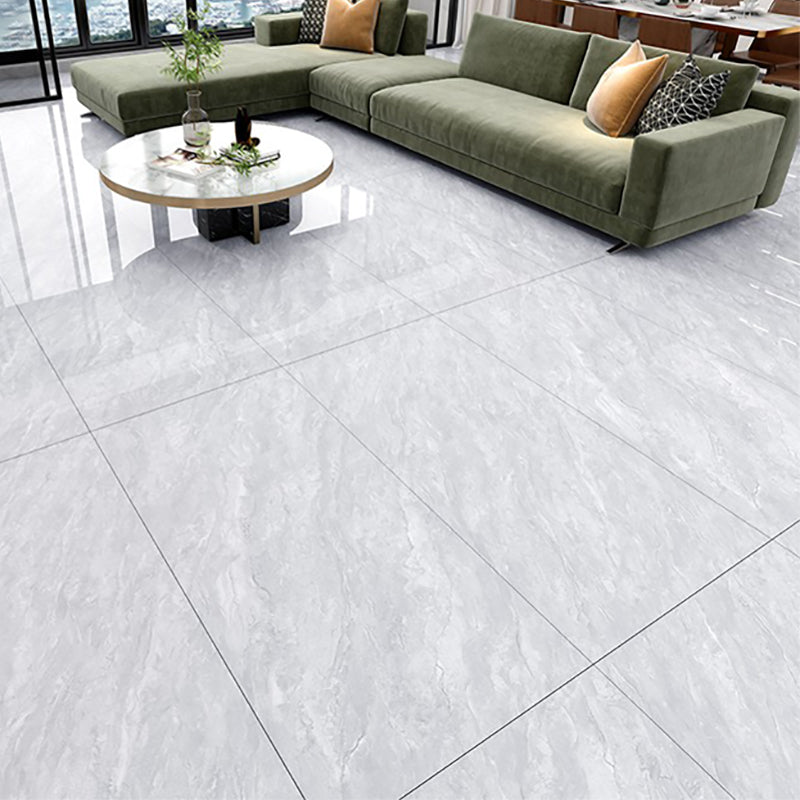 Polished Mixed Material Floor Tile No Pattern Singular Floor Tile 30"L x 59"W x 0.4"H White-Gray 15 Pieces Clearhalo 'Bathroom Remodel & Bathroom Fixtures' 'Bathroom Vanities' 'bathroom_vanities' 'Home Improvement' 'home_improvement' 'home_improvement_bathroom_vanities' 6416447