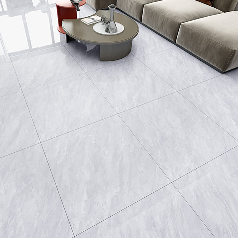 Polished Mixed Material Floor Tile No Pattern Singular Floor Tile 31"L x 31"W x 0.4"H White-Gray 15 Pieces Clearhalo 'Bathroom Remodel & Bathroom Fixtures' 'Bathroom Vanities' 'bathroom_vanities' 'Home Improvement' 'home_improvement' 'home_improvement_bathroom_vanities' 6416454
