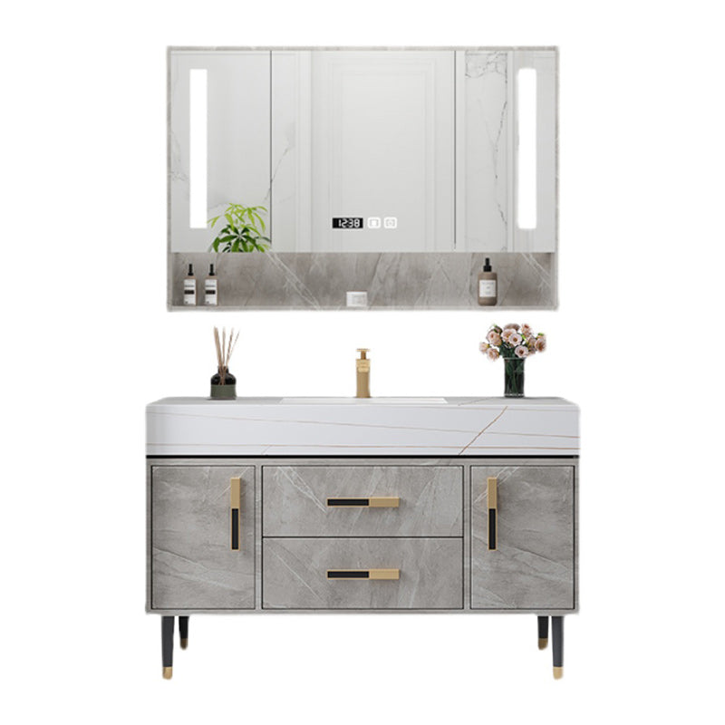 Contemporary Sink Cabinet Mirror Cabinet Wooden Vanity Cabinet for Bathroom Clearhalo 'Bathroom Remodel & Bathroom Fixtures' 'Bathroom Vanities' 'bathroom_vanities' 'Home Improvement' 'home_improvement' 'home_improvement_bathroom_vanities' 6416519