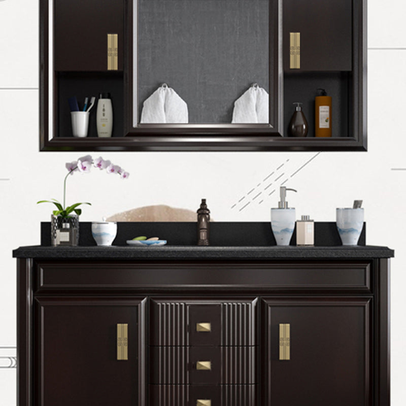 Traditional Wood Sink Vanity Solid Color Wall Mount Vanity Cabinet Clearhalo 'Bathroom Remodel & Bathroom Fixtures' 'Bathroom Vanities' 'bathroom_vanities' 'Home Improvement' 'home_improvement' 'home_improvement_bathroom_vanities' 6416570