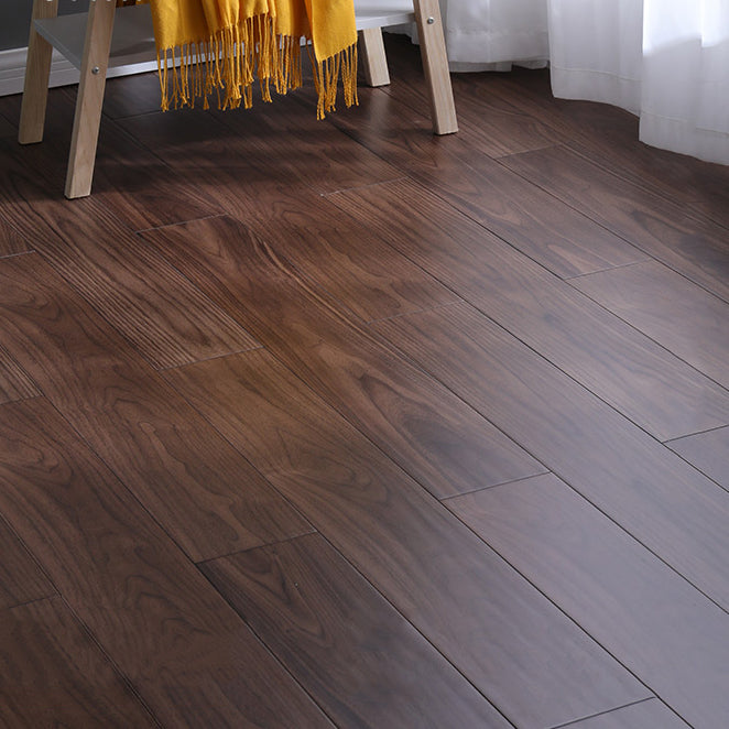 Contemporary Laminate Floor Solid Wood Laminate Plank Flooring Black Walnut Clearhalo 'Flooring 'Home Improvement' 'home_improvement' 'home_improvement_laminate_flooring' 'Laminate Flooring' 'laminate_flooring' Walls and Ceiling' 6416658