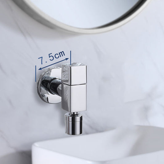Contemporary Wall Mounted Bathroom Faucet Knob Handle Solid Brass Circular Faucet Clearhalo 'Bathroom Remodel & Bathroom Fixtures' 'Bathroom Sink Faucets' 'Bathroom Sinks & Faucet Components' 'bathroom_sink_faucets' 'Home Improvement' 'home_improvement' 'home_improvement_bathroom_sink_faucets' 6416974