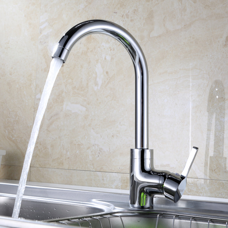Modern Kitchen Faucet Zinc with Handles and Supply Lines Bar Prep Kitchen Faucet Clearhalo 'Home Improvement' 'home_improvement' 'home_improvement_kitchen_faucets' 'Kitchen Faucets' 'Kitchen Remodel & Kitchen Fixtures' 'Kitchen Sinks & Faucet Components' 'kitchen_faucets' 6417040