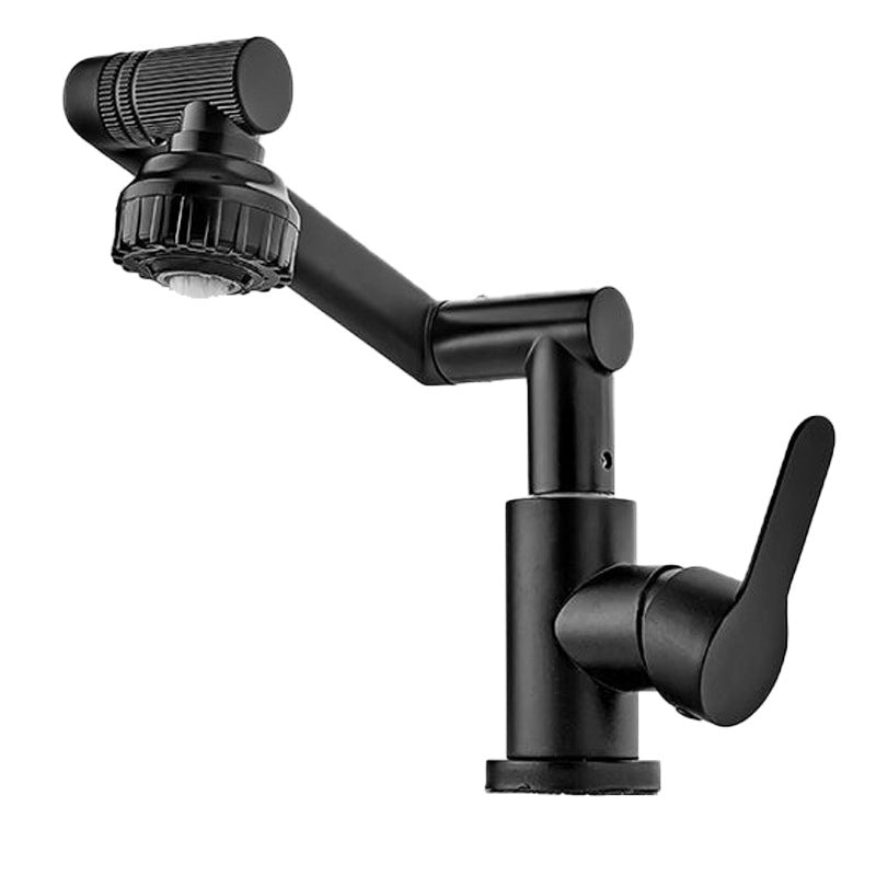 Modern Faucet 1-Handle 1-Hole Single Level Low Profile Pot Filler Kitchen Faucet Black Supply Lines Not Included Clearhalo 'Home Improvement' 'home_improvement' 'home_improvement_kitchen_faucets' 'Kitchen Faucets' 'Kitchen Remodel & Kitchen Fixtures' 'Kitchen Sinks & Faucet Components' 'kitchen_faucets' 6417054