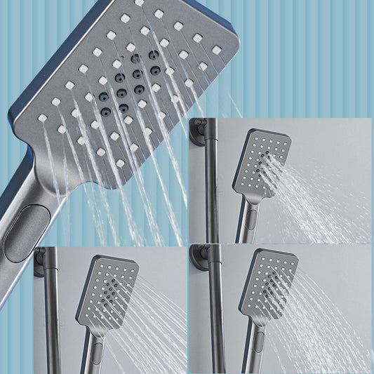 Modern Adjustable Shower Stainless Steel Shower Head Shower Faucet on Wall Clearhalo 'Bathroom Remodel & Bathroom Fixtures' 'Home Improvement' 'home_improvement' 'home_improvement_shower_faucets' 'Shower Faucets & Systems' 'shower_faucets' 'Showers & Bathtubs Plumbing' 'Showers & Bathtubs' 6417135