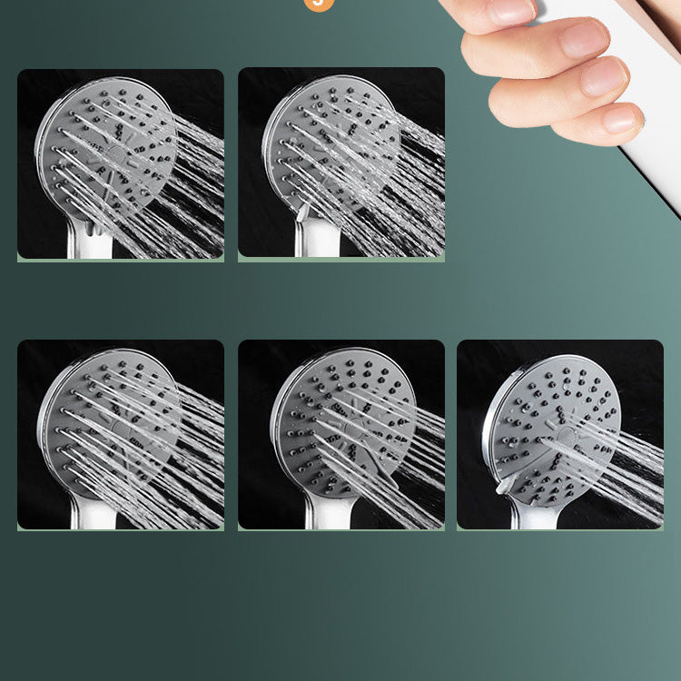 Modern Pressure Balanced Diverter Valve Shower Metal Shower Head Shower Faucet On Wall Clearhalo 'Bathroom Remodel & Bathroom Fixtures' 'Home Improvement' 'home_improvement' 'home_improvement_shower_faucets' 'Shower Faucets & Systems' 'shower_faucets' 'Showers & Bathtubs Plumbing' 'Showers & Bathtubs' 6417153