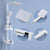 Modern Adjustable Spray Pattern Water Flow Shower Faucet Shower Hose Shower System on Wall White Temperature Control Digital Display Included Clearhalo 'Bathroom Remodel & Bathroom Fixtures' 'Home Improvement' 'home_improvement' 'home_improvement_shower_faucets' 'Shower Faucets & Systems' 'shower_faucets' 'Showers & Bathtubs Plumbing' 'Showers & Bathtubs' 6417190