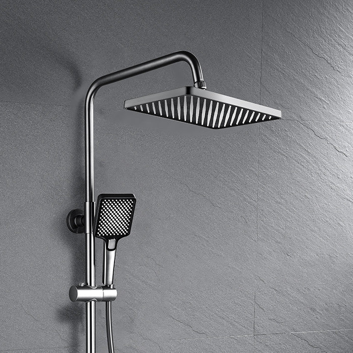Adjustable Spray Pattern Shower Combo Stainless Steel Shower Faucet Arm Shower Head Clearhalo 'Bathroom Remodel & Bathroom Fixtures' 'Home Improvement' 'home_improvement' 'home_improvement_shower_faucets' 'Shower Faucets & Systems' 'shower_faucets' 'Showers & Bathtubs Plumbing' 'Showers & Bathtubs' 6417212