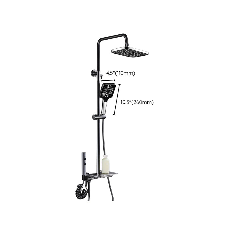 Adjustable Spray Pattern Shower Combo Stainless Steel Shower Faucet Arm Shower Head Clearhalo 'Bathroom Remodel & Bathroom Fixtures' 'Home Improvement' 'home_improvement' 'home_improvement_shower_faucets' 'Shower Faucets & Systems' 'shower_faucets' 'Showers & Bathtubs Plumbing' 'Showers & Bathtubs' 6417215