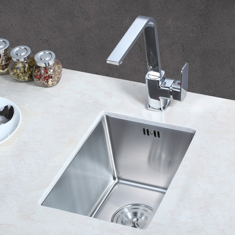 Contemporary Style Kitchen Sink Stainless Steel Rectangle Drop-In Kitchen Sink Clearhalo 'Home Improvement' 'home_improvement' 'home_improvement_kitchen_sinks' 'Kitchen Remodel & Kitchen Fixtures' 'Kitchen Sinks & Faucet Components' 'Kitchen Sinks' 'kitchen_sinks' 6417261