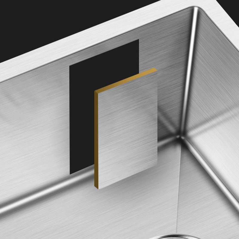 Contemporary Style Kitchen Sink Stainless Steel Rectangle Drop-In Kitchen Sink Clearhalo 'Home Improvement' 'home_improvement' 'home_improvement_kitchen_sinks' 'Kitchen Remodel & Kitchen Fixtures' 'Kitchen Sinks & Faucet Components' 'Kitchen Sinks' 'kitchen_sinks' 6417286