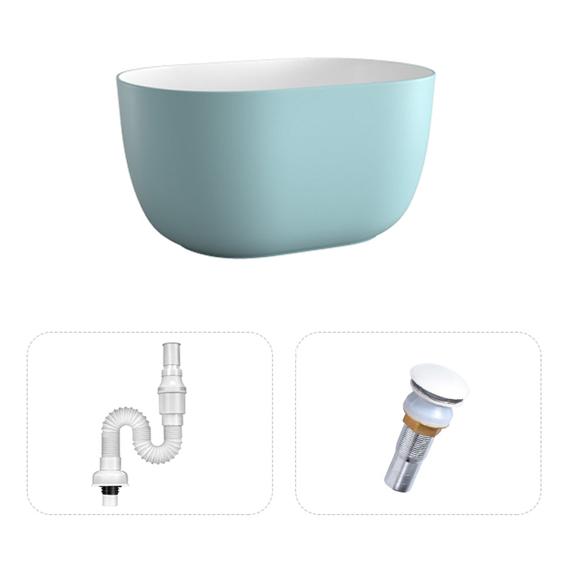 Modern Vessel Lavatory Sink Oval Porcelain with Pop-Up Drain Vessel Sink Sky Blue Sink Clearhalo 'Bathroom Remodel & Bathroom Fixtures' 'Bathroom Sinks & Faucet Components' 'Bathroom Sinks' 'bathroom_sink' 'Home Improvement' 'home_improvement' 'home_improvement_bathroom_sink' 6417376