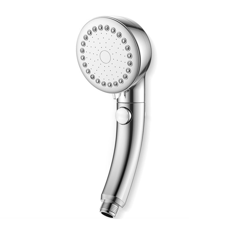 Modern Plastic Shower Head Bathroom Shower Head with Adjustable Spray Pattern Silver Hand Shower None Clearhalo 'Bathroom Remodel & Bathroom Fixtures' 'Home Improvement' 'home_improvement' 'home_improvement_shower_heads' 'Shower Heads' 'shower_heads' 'Showers & Bathtubs Plumbing' 'Showers & Bathtubs' 6417489