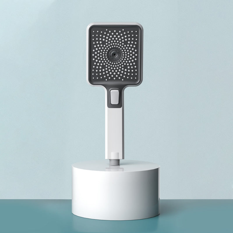 Contemporary Shower Head Color Block Square and Round Handheld Shower Head Square White Clearhalo 'Bathroom Remodel & Bathroom Fixtures' 'Home Improvement' 'home_improvement' 'home_improvement_shower_heads' 'Shower Heads' 'shower_heads' 'Showers & Bathtubs Plumbing' 'Showers & Bathtubs' 6417511