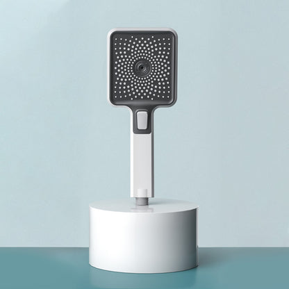 Contemporary Shower Head Color Block Square and Round Handheld Shower Head Square White Clearhalo 'Bathroom Remodel & Bathroom Fixtures' 'Home Improvement' 'home_improvement' 'home_improvement_shower_heads' 'Shower Heads' 'shower_heads' 'Showers & Bathtubs Plumbing' 'Showers & Bathtubs' 6417511