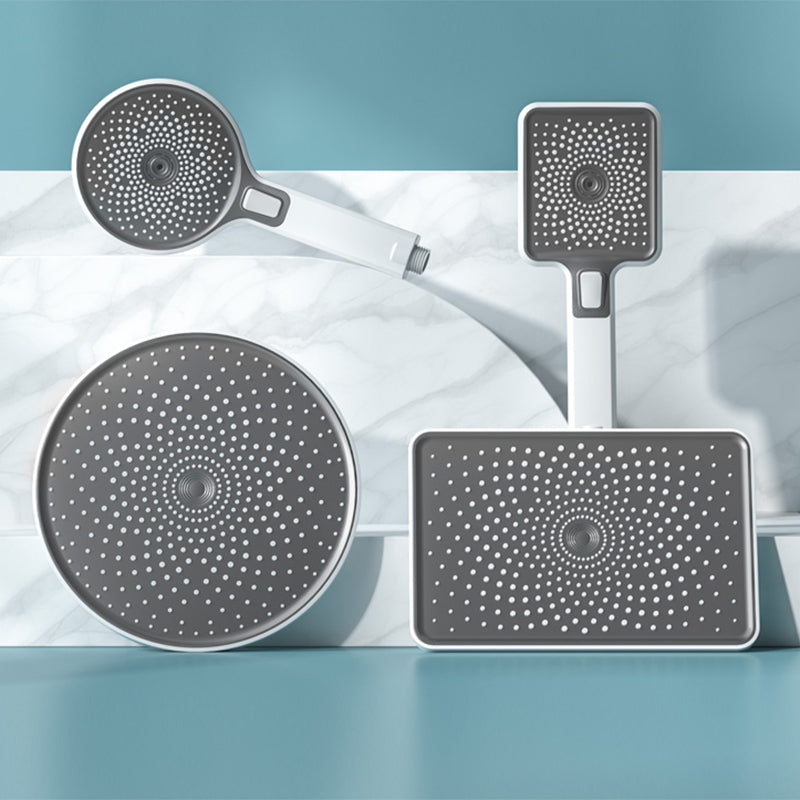 Contemporary Shower Head Color Block Square and Round Handheld Shower Head Clearhalo 'Bathroom Remodel & Bathroom Fixtures' 'Home Improvement' 'home_improvement' 'home_improvement_shower_heads' 'Shower Heads' 'shower_heads' 'Showers & Bathtubs Plumbing' 'Showers & Bathtubs' 6417521