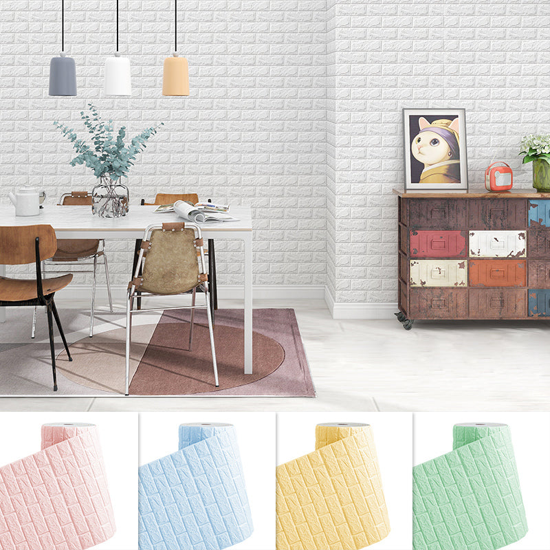 Modern Wall Ceiling Upholstered Self-Adhesive 3D Embossed Waterproof Wainscoting Clearhalo 'Flooring 'Home Improvement' 'home_improvement' 'home_improvement_wall_paneling' 'Wall Paneling' 'wall_paneling' 'Walls & Ceilings' Walls and Ceiling' 6417646