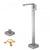 Floor Mounted Metal Freestanding Tub Filler Low Arc Freestanding Tub Filler Trim Nickel Hand Shower Not Included Ground Clearhalo 'Bathroom Remodel & Bathroom Fixtures' 'Bathtub Faucets' 'bathtub_faucets' 'Home Improvement' 'home_improvement' 'home_improvement_bathtub_faucets' 6417932