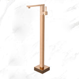 Floor Mounted Metal Freestanding Tub Filler Low Arc Freestanding Tub Filler Trim Clearhalo 'Bathroom Remodel & Bathroom Fixtures' 'Bathtub Faucets' 'bathtub_faucets' 'Home Improvement' 'home_improvement' 'home_improvement_bathtub_faucets' 6417942