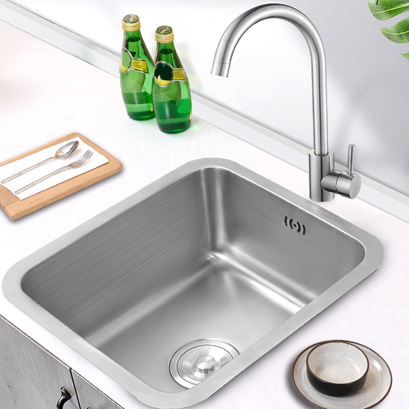Contemporary Style Kitchen Sink Stainless Steel Rectangle Undermount Kitchen Sink Clearhalo 'Home Improvement' 'home_improvement' 'home_improvement_kitchen_sinks' 'Kitchen Remodel & Kitchen Fixtures' 'Kitchen Sinks & Faucet Components' 'Kitchen Sinks' 'kitchen_sinks' 6417964