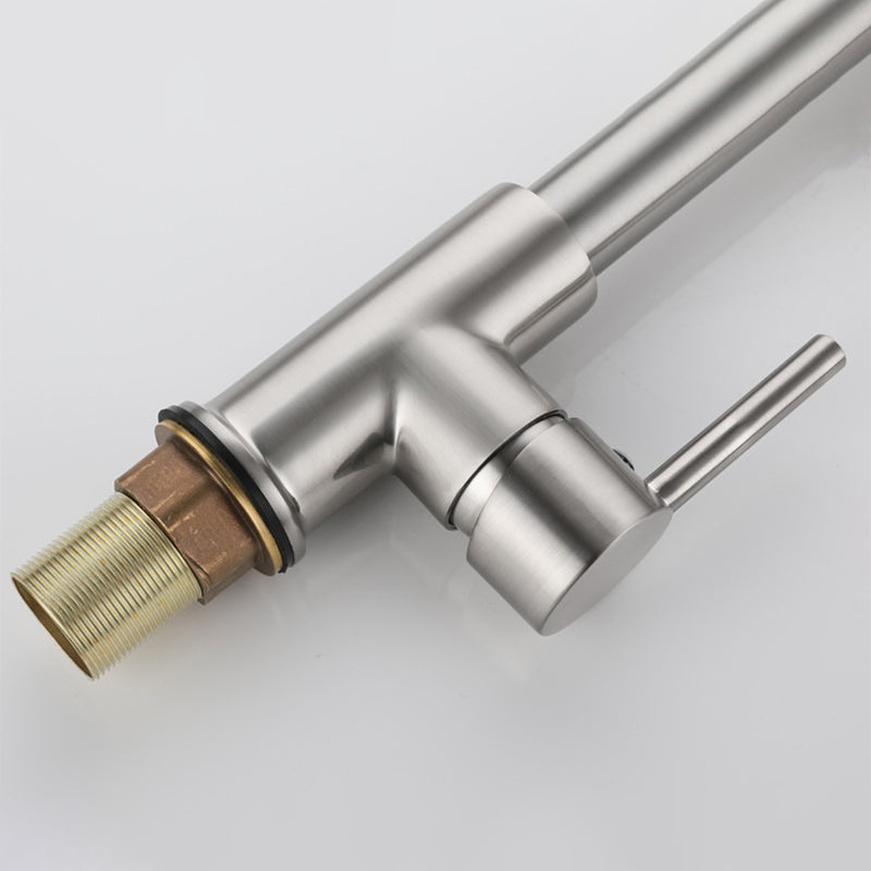 Modern Farmhouse Kitchen Faucet Pull down Single Handle 304 Stainless Steel Faucet Clearhalo 'Home Improvement' 'home_improvement' 'home_improvement_kitchen_faucets' 'Kitchen Faucets' 'Kitchen Remodel & Kitchen Fixtures' 'Kitchen Sinks & Faucet Components' 'kitchen_faucets' 6423213