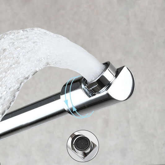 Modern Pull down Faucet One Handle Wall-mounted Pot Filler Low Profile 1-Hold Filler Clearhalo 'Home Improvement' 'home_improvement' 'home_improvement_kitchen_faucets' 'Kitchen Faucets' 'Kitchen Remodel & Kitchen Fixtures' 'Kitchen Sinks & Faucet Components' 'kitchen_faucets' 6423227