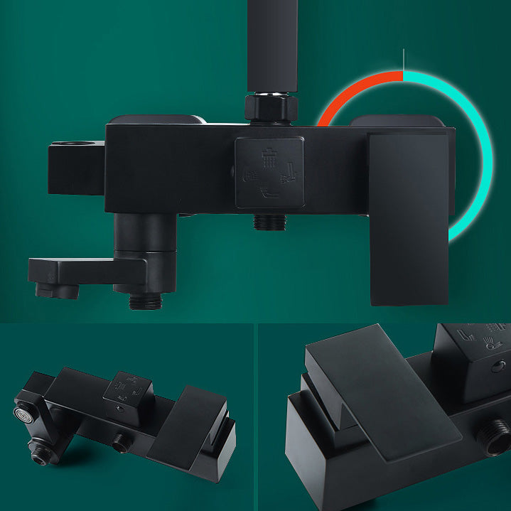 Adjustable Spray Pattern Shower Combo Metal Shower Faucet Arm Shower Head with Slide Bar Clearhalo 'Bathroom Remodel & Bathroom Fixtures' 'Home Improvement' 'home_improvement' 'home_improvement_shower_faucets' 'Shower Faucets & Systems' 'shower_faucets' 'Showers & Bathtubs Plumbing' 'Showers & Bathtubs' 6423332