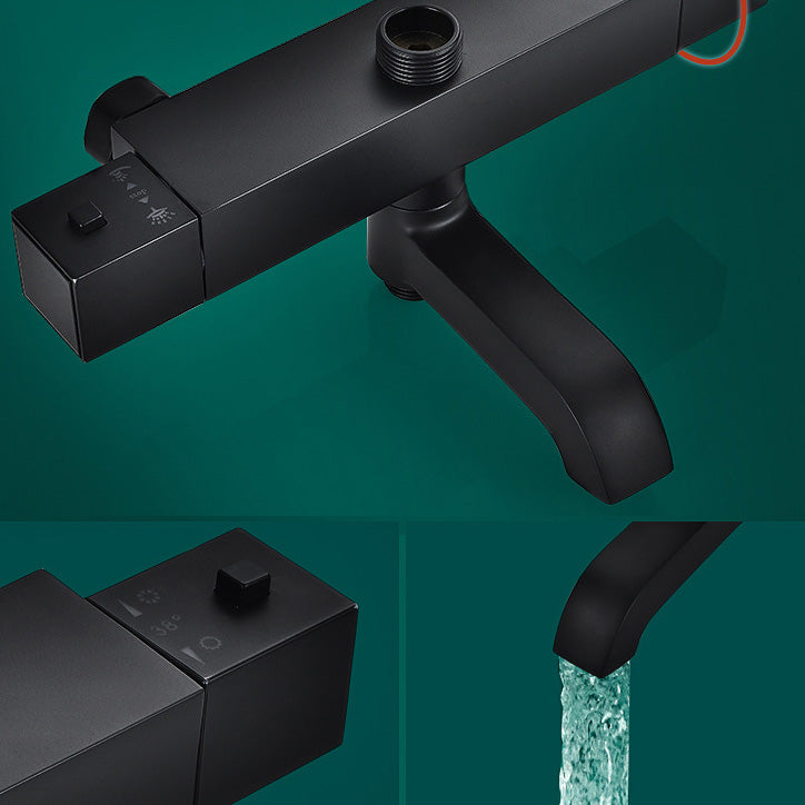 Adjustable Spray Pattern Shower Combo Metal Shower Faucet Arm Shower Head with Slide Bar Clearhalo 'Bathroom Remodel & Bathroom Fixtures' 'Home Improvement' 'home_improvement' 'home_improvement_shower_faucets' 'Shower Faucets & Systems' 'shower_faucets' 'Showers & Bathtubs Plumbing' 'Showers & Bathtubs' 6423333