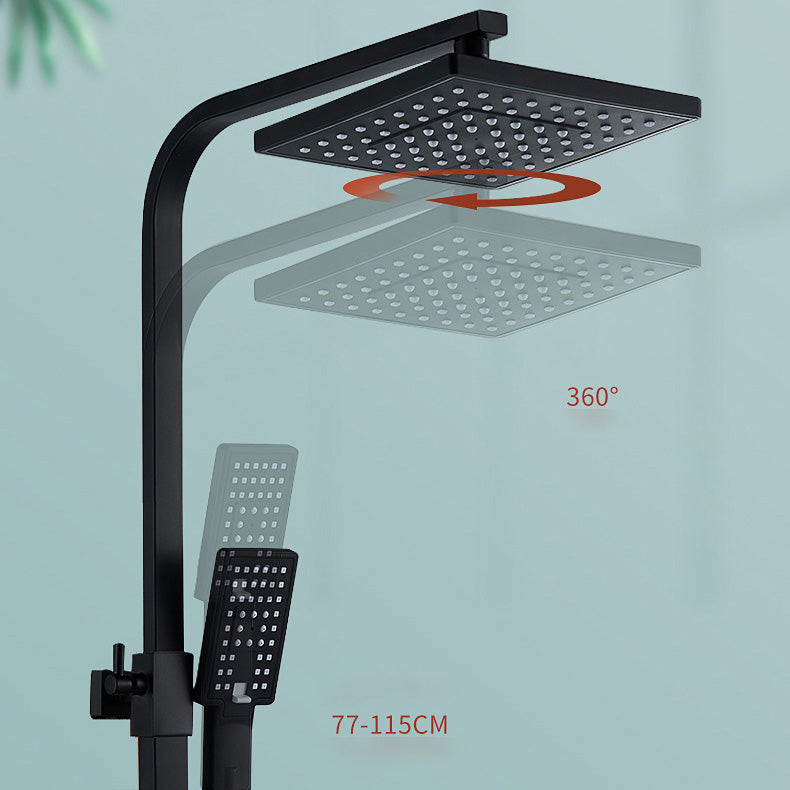 Adjustable Spray Pattern Shower Combo Metal Shower Faucet Arm Shower Head with Slide Bar Clearhalo 'Bathroom Remodel & Bathroom Fixtures' 'Home Improvement' 'home_improvement' 'home_improvement_shower_faucets' 'Shower Faucets & Systems' 'shower_faucets' 'Showers & Bathtubs Plumbing' 'Showers & Bathtubs' 6423338