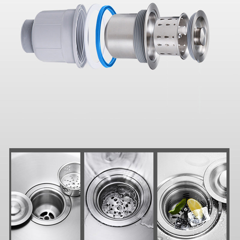 Contemporary Style Kitchen Sink Stainless Steel Double Basin Drop-In Kitchen Sink Clearhalo 'Home Improvement' 'home_improvement' 'home_improvement_kitchen_sinks' 'Kitchen Remodel & Kitchen Fixtures' 'Kitchen Sinks & Faucet Components' 'Kitchen Sinks' 'kitchen_sinks' 6423429